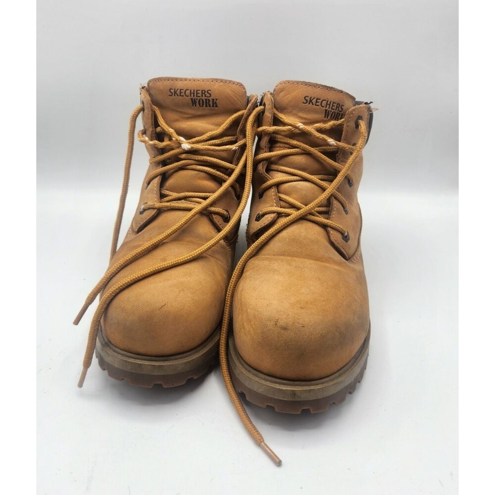 Skechers Work Safety Boots Women's 7.5 EH Steel Toe Leather Tan